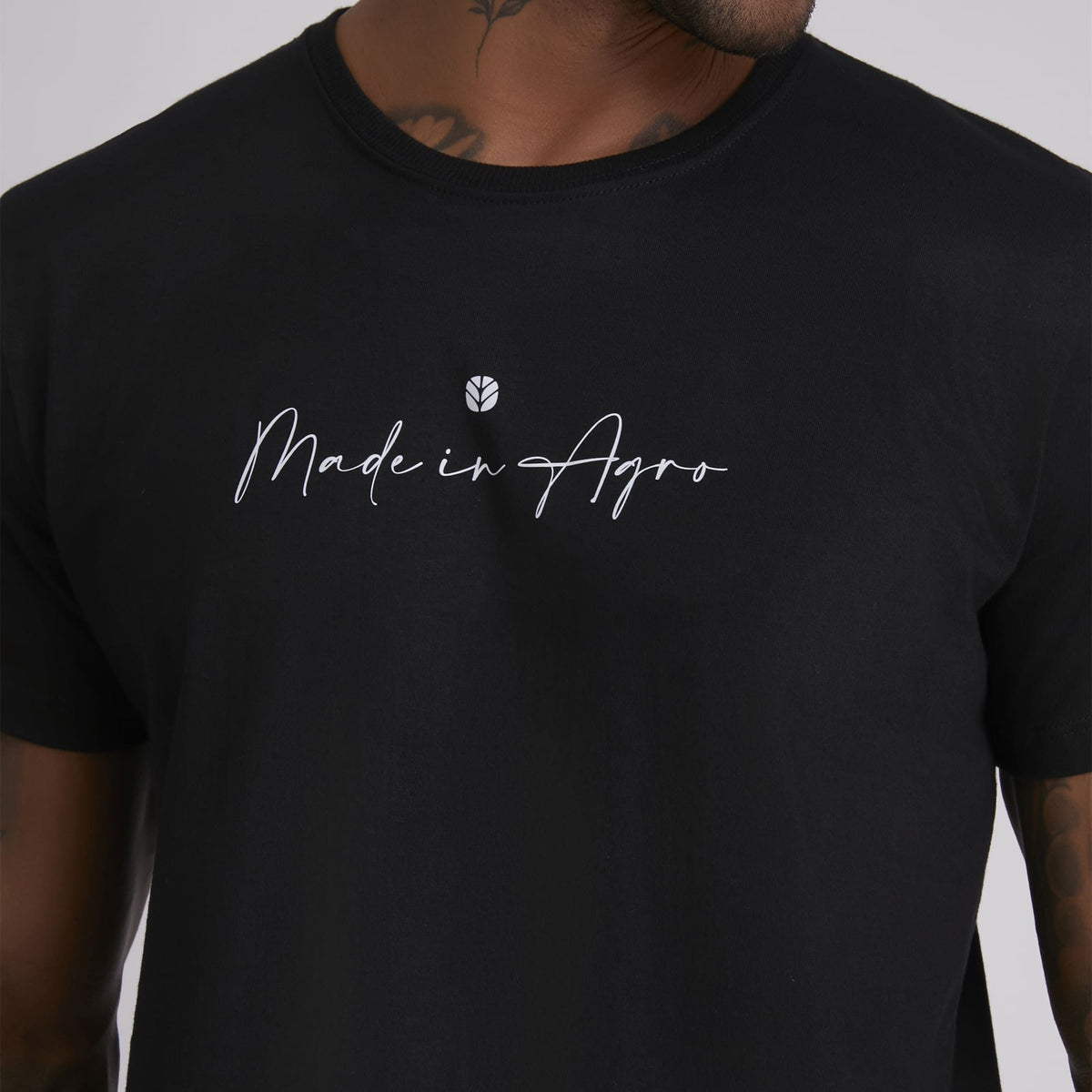 Camiseta Masc Made In Agro  Preta - 18482NH
