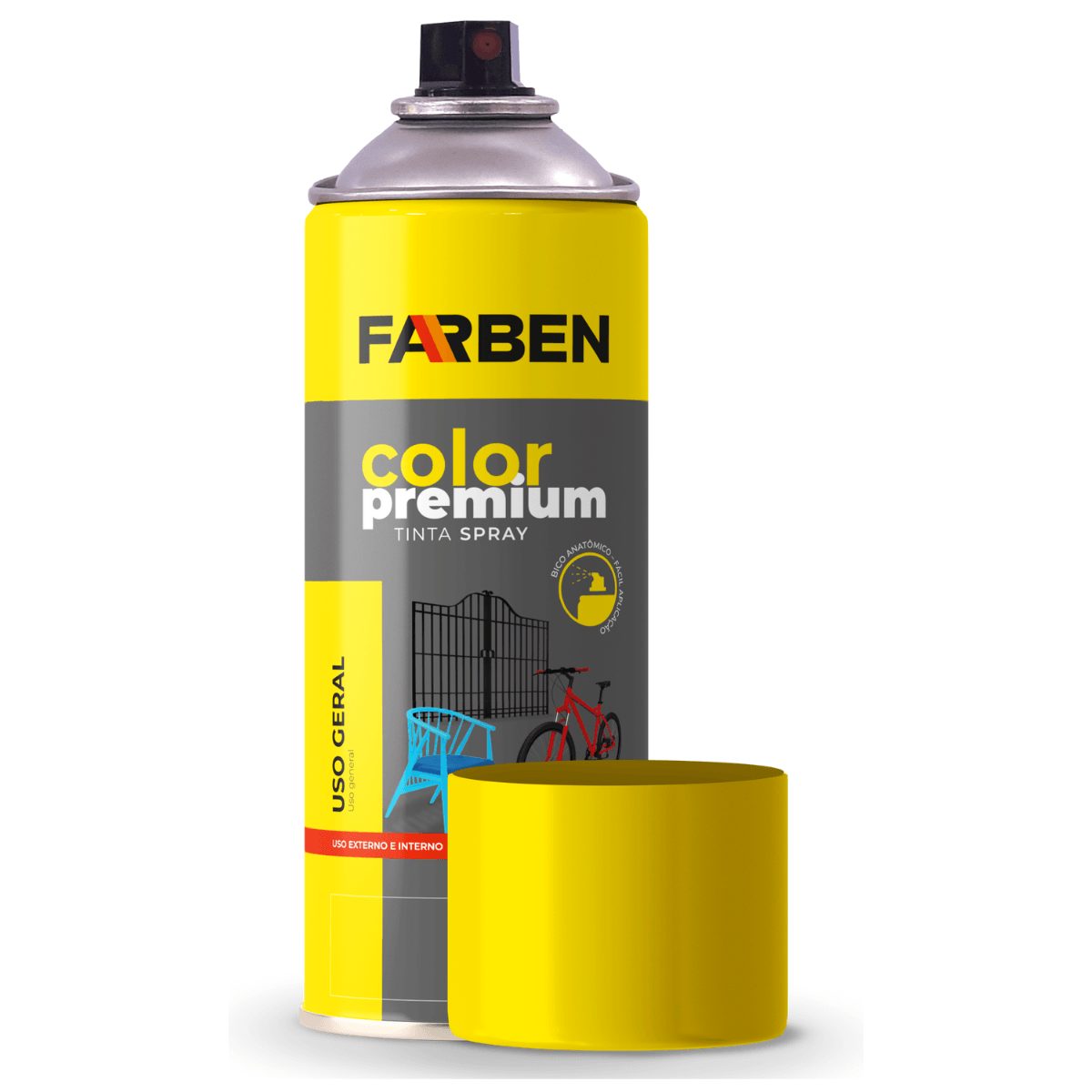 Tinta Spray Farben Preto Brilhante 400 ml - 121640004